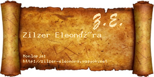 Zilzer Eleonóra névjegykártya